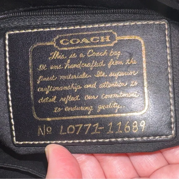 Coach signature canvas Hobo shoulder bag Black and Gray Patterned 2007 EUC - Picture 8 of 14